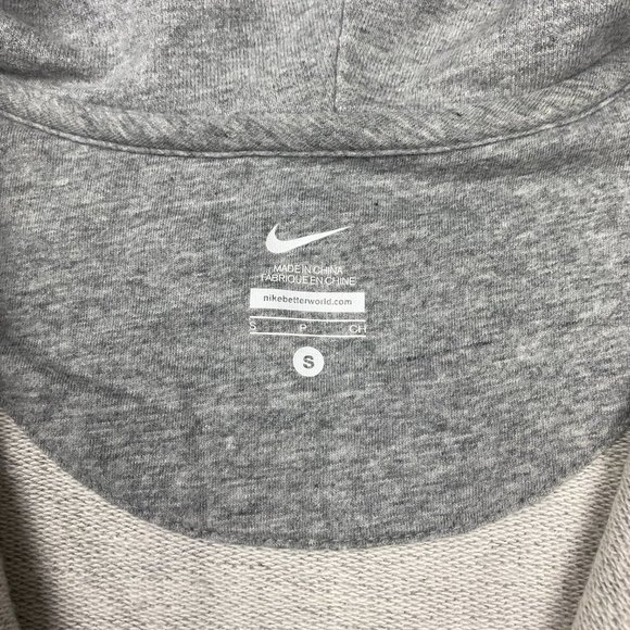 Nike Short Sleeve Full Zip Hoodie Womens Small Gray Drawstrings 465693 063 - Picture 5 of 11